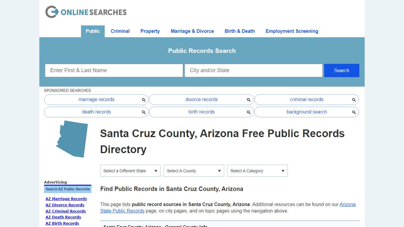 Santa Cruz County, Arizona Public Records Directory